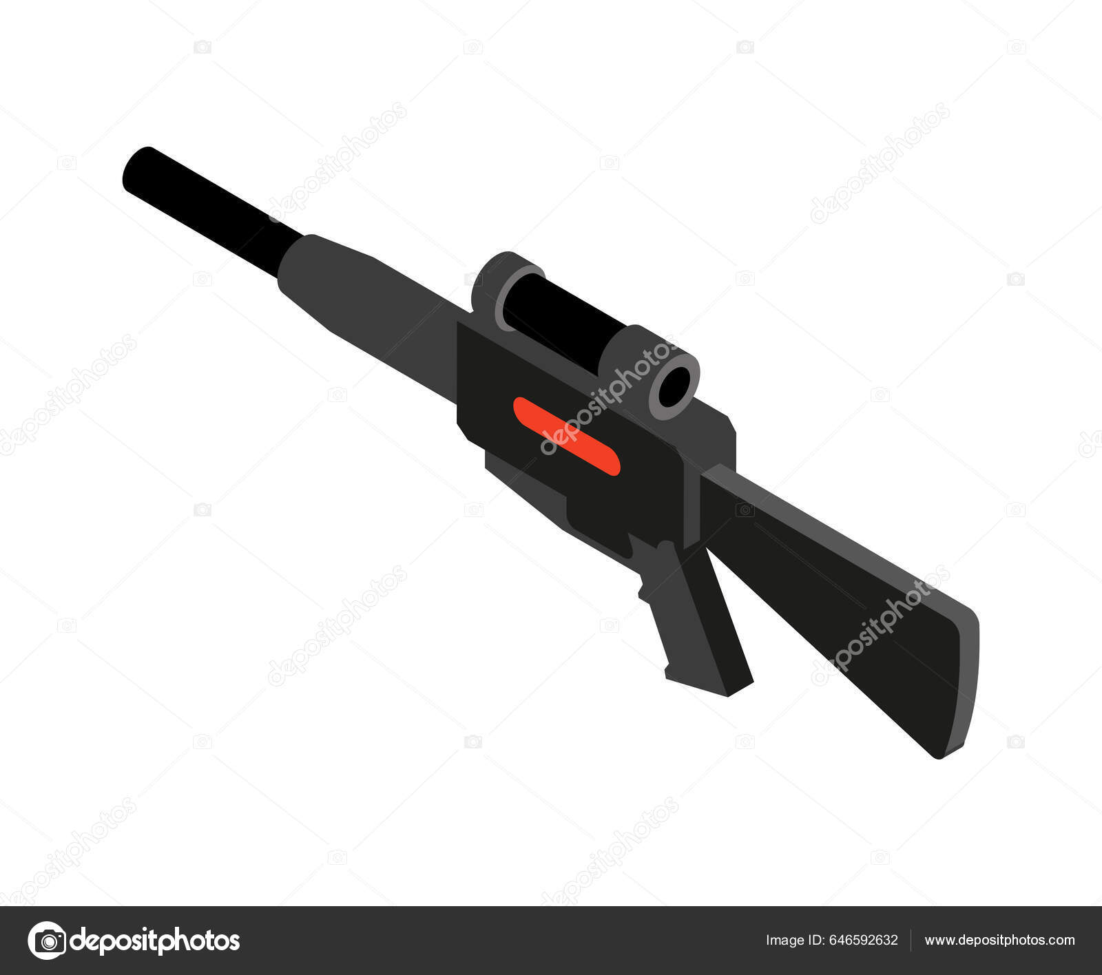Laser Tag Jogo Arma Ilustração Vetor Isométrico imagem vetorial de  macrovector© 646592632